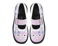 T2367 Pink & White Flower TUKskin Kitty Mary Jane