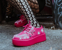 Pink & White Star Viva Mondo Creeper - T.U.K.V3265-03