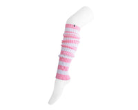 TSK1160 Pink & White Stripe Knit Leg Warmer TSK1160-OS