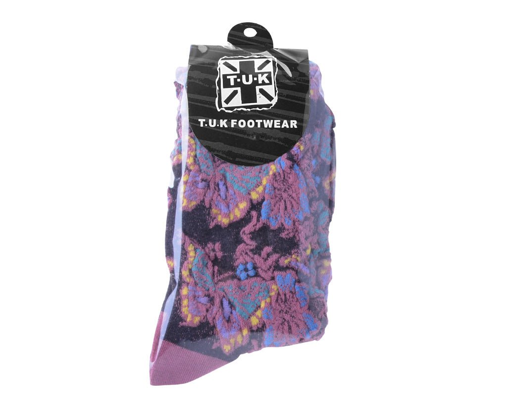 TSK1152 Purple Floral Sock TSK1152-OS