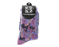 TSK1152 Purple Floral Sock TSK1152-OS