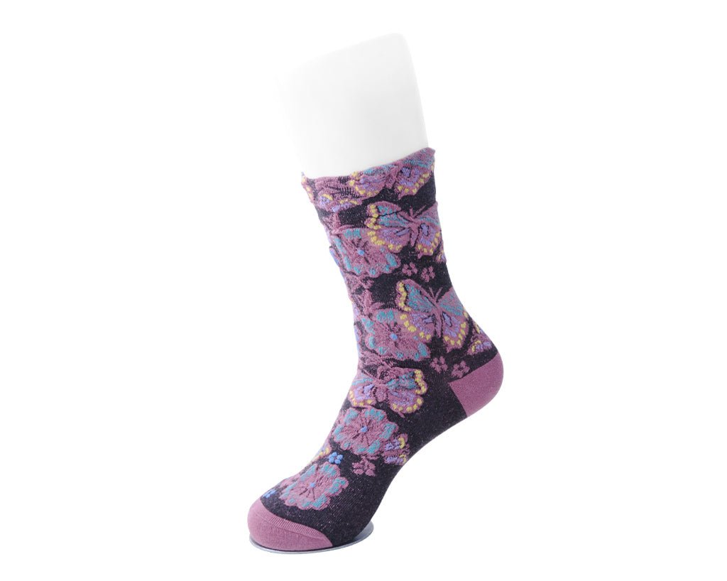TSK1152 Purple Floral Sock TSK1152-OS