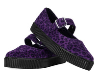 A3376L Purple Leopard Pointed EZC Mary Jane