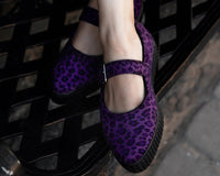 A3376L Purple Leopard Pointed EZC Mary Jane