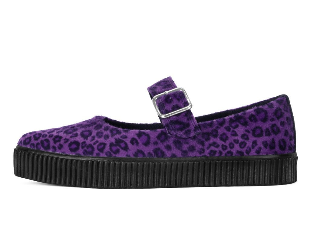 A3376L Purple Leopard Pointed EZC Mary Jane