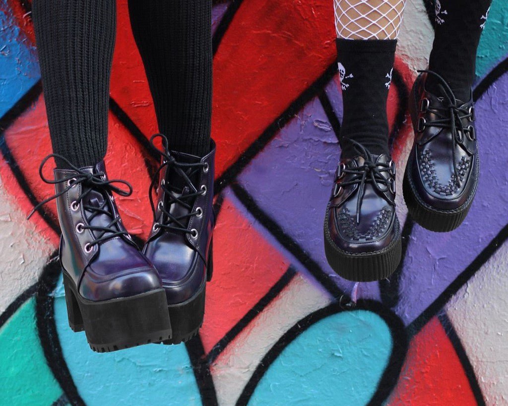 A3231L Purple Rub-Off Ankle Nosebleed Boot