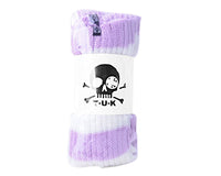 TSK1162 Purple & White Stripe Knit Leg Warmer TSK1162-OS