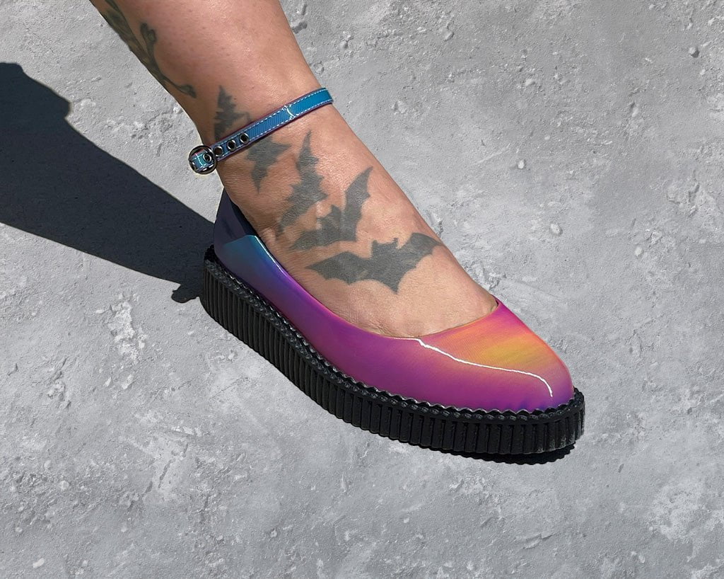 A3307L Rainbow Iridescent Ballet Creeper