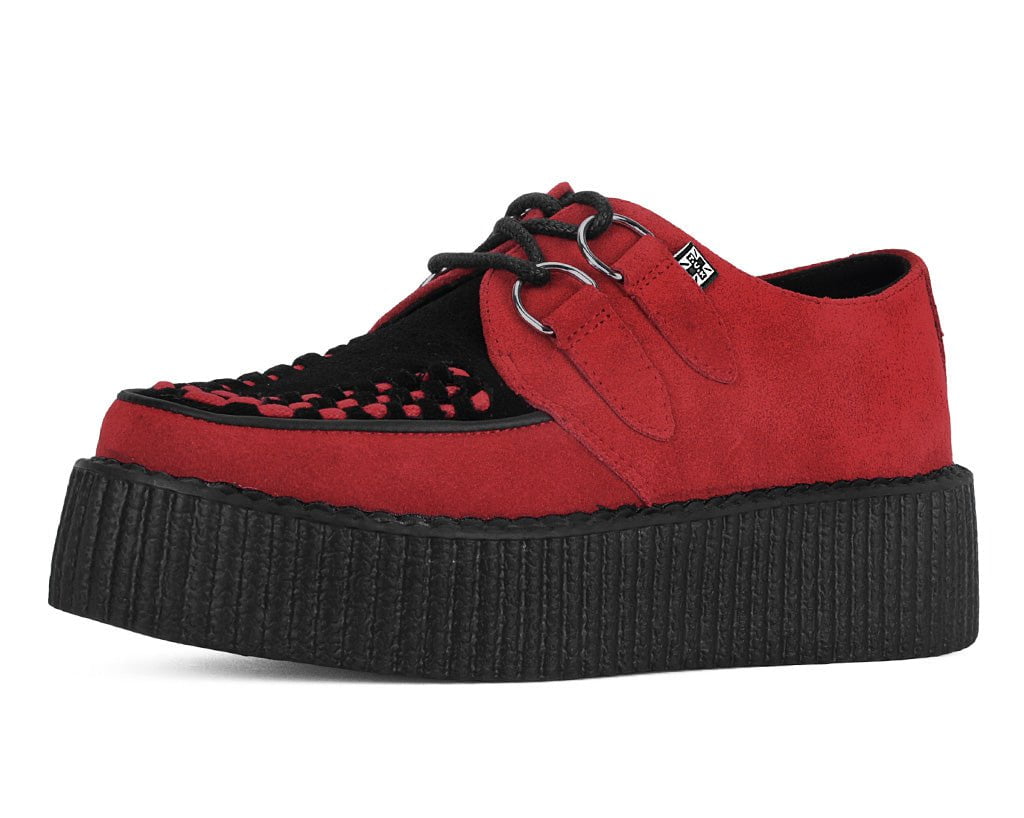 Red & Black Suede Viva Mondo Creeper - T.U.K.V3340-03