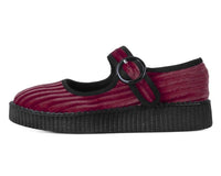 F3214L Red Corduroy Viva Low Mary Jane