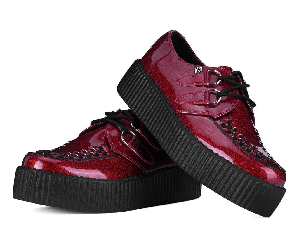 Red Vinyl Glitter Viva Mondo Creeper - T.U.K.V3489-03