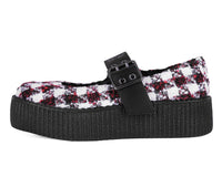 V3278L Red & White Checkered Mondo Mary Jane