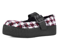 V3278L Red & White Checkered Mondo Mary Jane