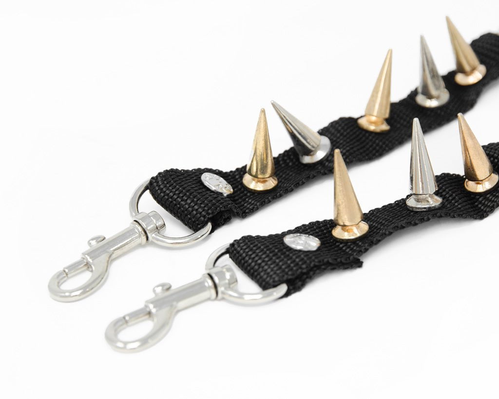 SA12 Silver & Gold Spike Bondage Shoe Strap (Copy)