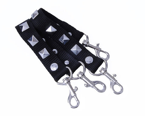 SA16 Silver Pyramid Stud Bondage Strap