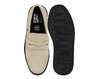 F3417 Tan Suede Penny Loafer Viva Low Creeper