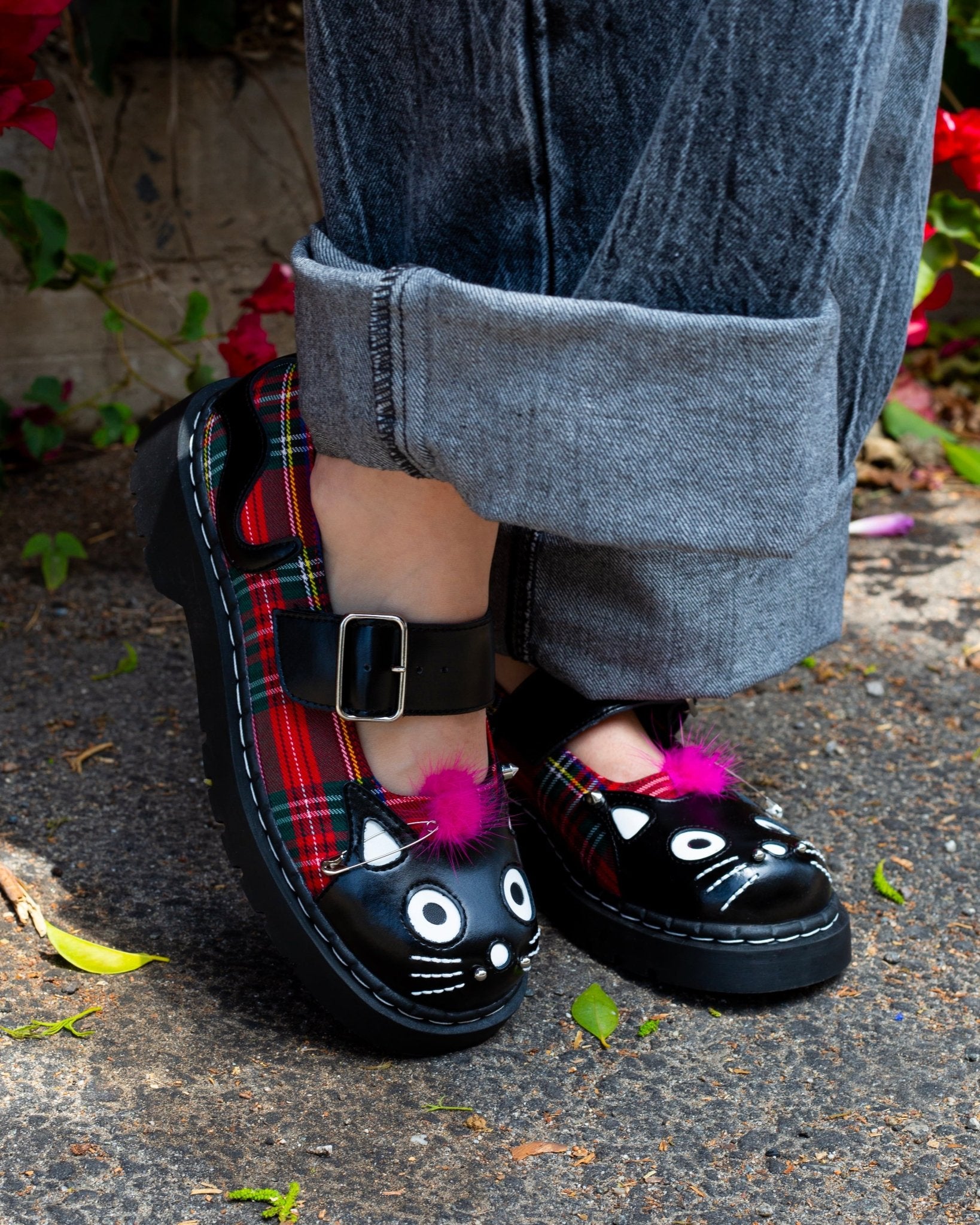 Tartan Punk Rock Kitty Mary Jane - T.U.K.T2380-05