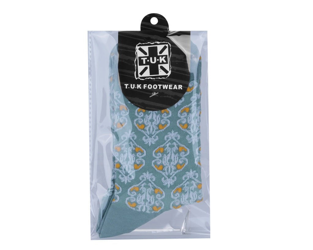TSK1183 Teal Baroque Pattern Sock TSK1183-OS