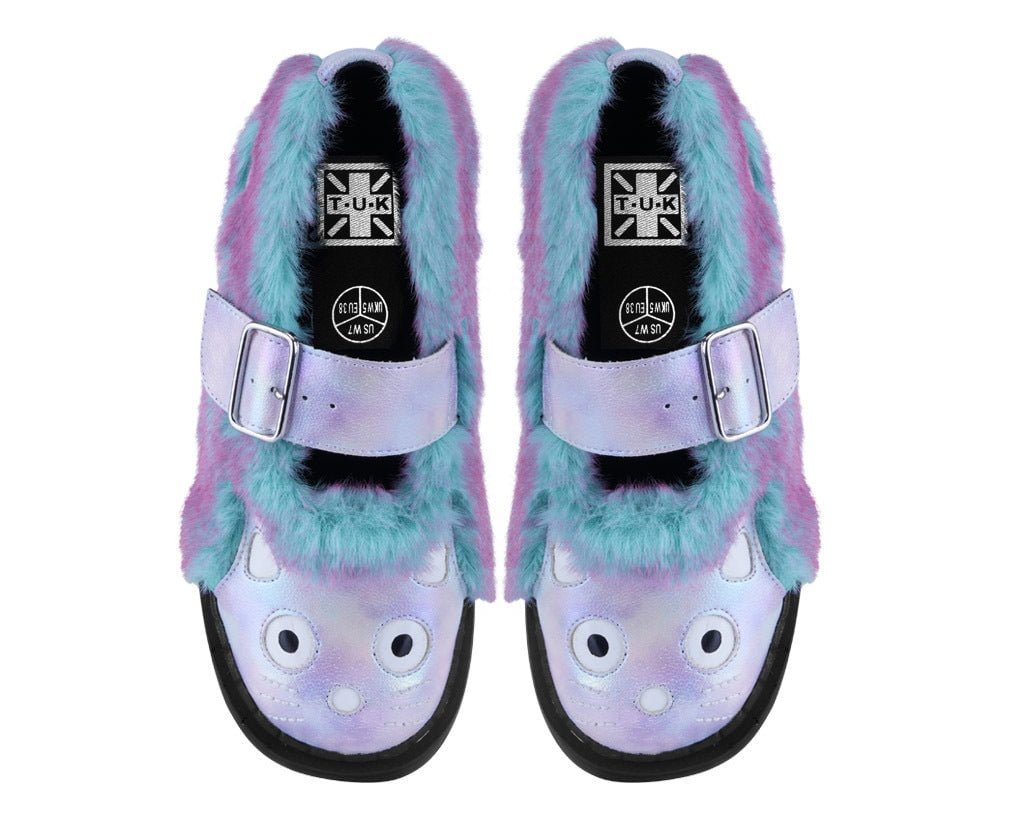 Teal & Pink Furry Kitty Mary Jane - T.U.K.T2375-05