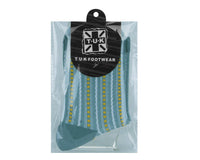 TSK1185 Teal Striped Polka Dot Socks TSK1185-OS