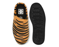 V3446L Tiger Stripe Faux Fur Creeper Mule