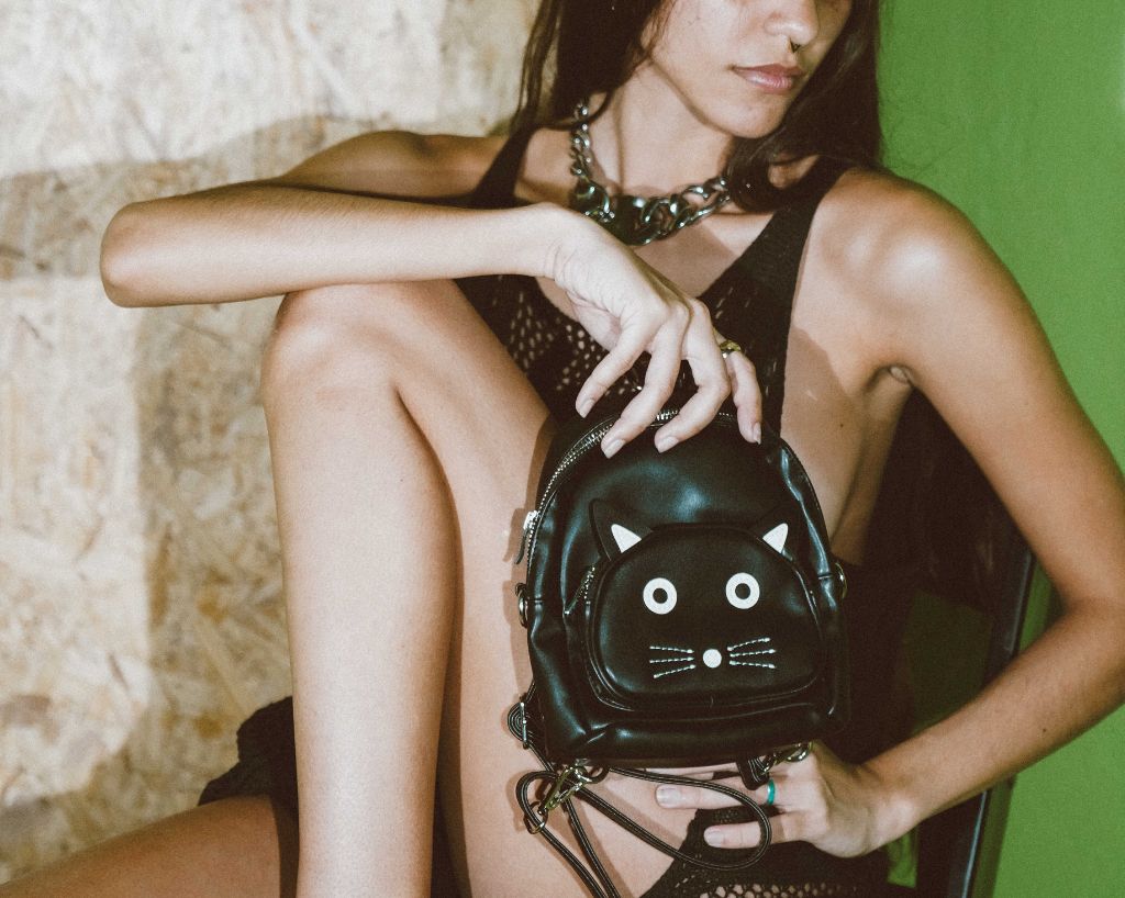 BG10 TUKskin Black Kitty MIni Backpack BG10