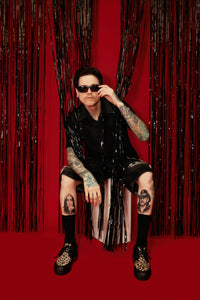 Black & Leopard Canvas Platform Creeper Sneaker