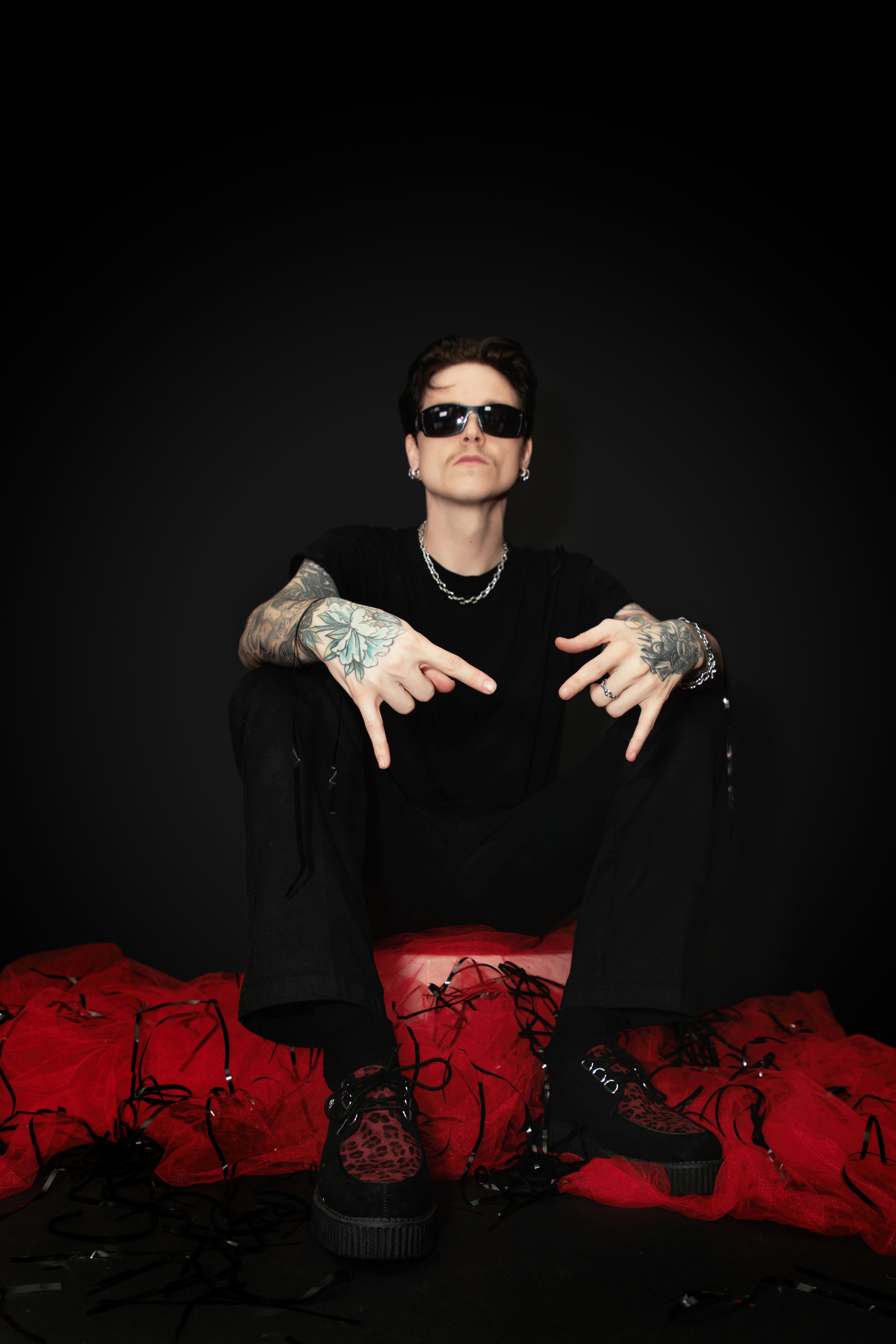 Black & Burgundy Leopard Anarchic Creeper