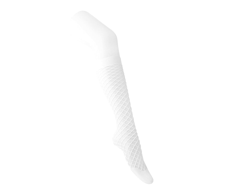 TSK1172 White Fishnet Knee-High Sock TSK1172-OS