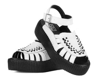 V3359L White Leather Interlace Viva Mondo Sandal