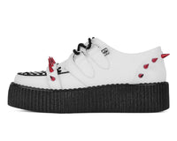 V3342 White Leather Spike Viva Mondo Creeper