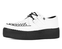 V6803 White Leather Viva Mondo Creeper