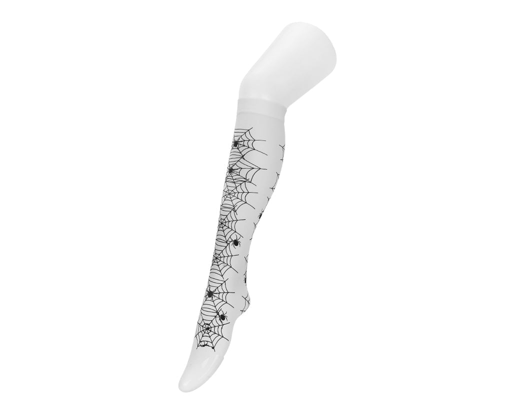 TSK1176 White Spider Thigh High Sock TSK1176-OS