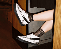 A3154 White TUKskin 5-Eye Bondage Sneaker