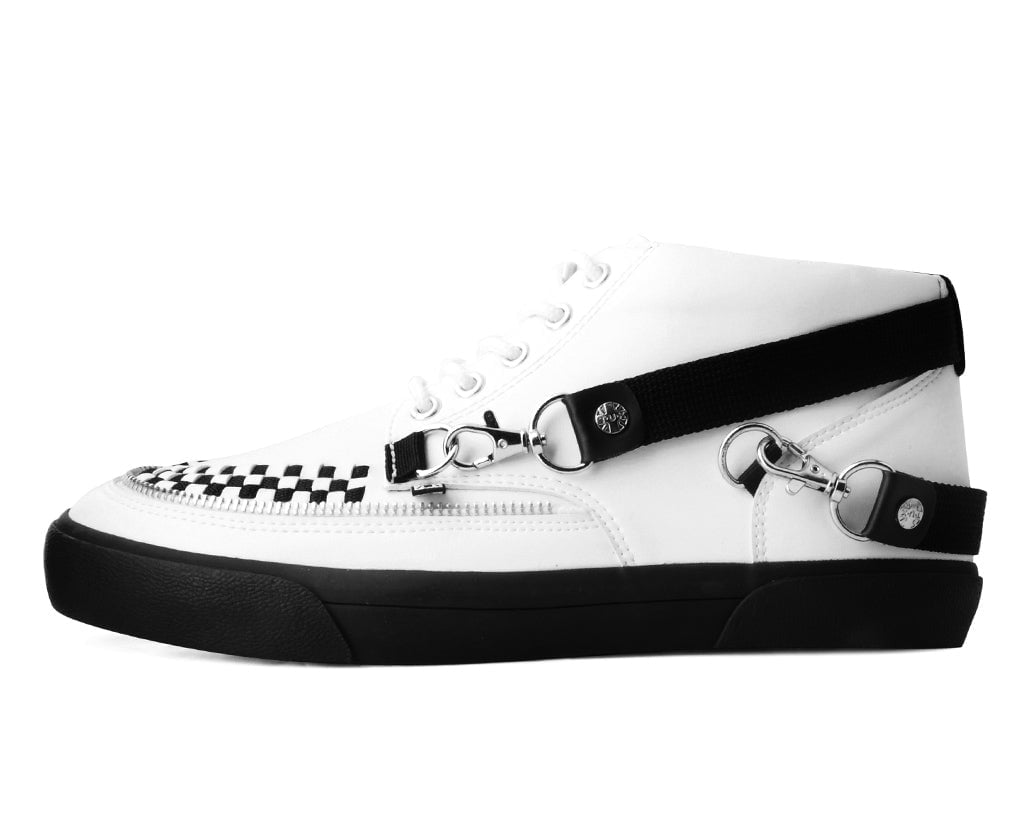 A3154 White TUKskin 5-Eye Bondage Sneaker