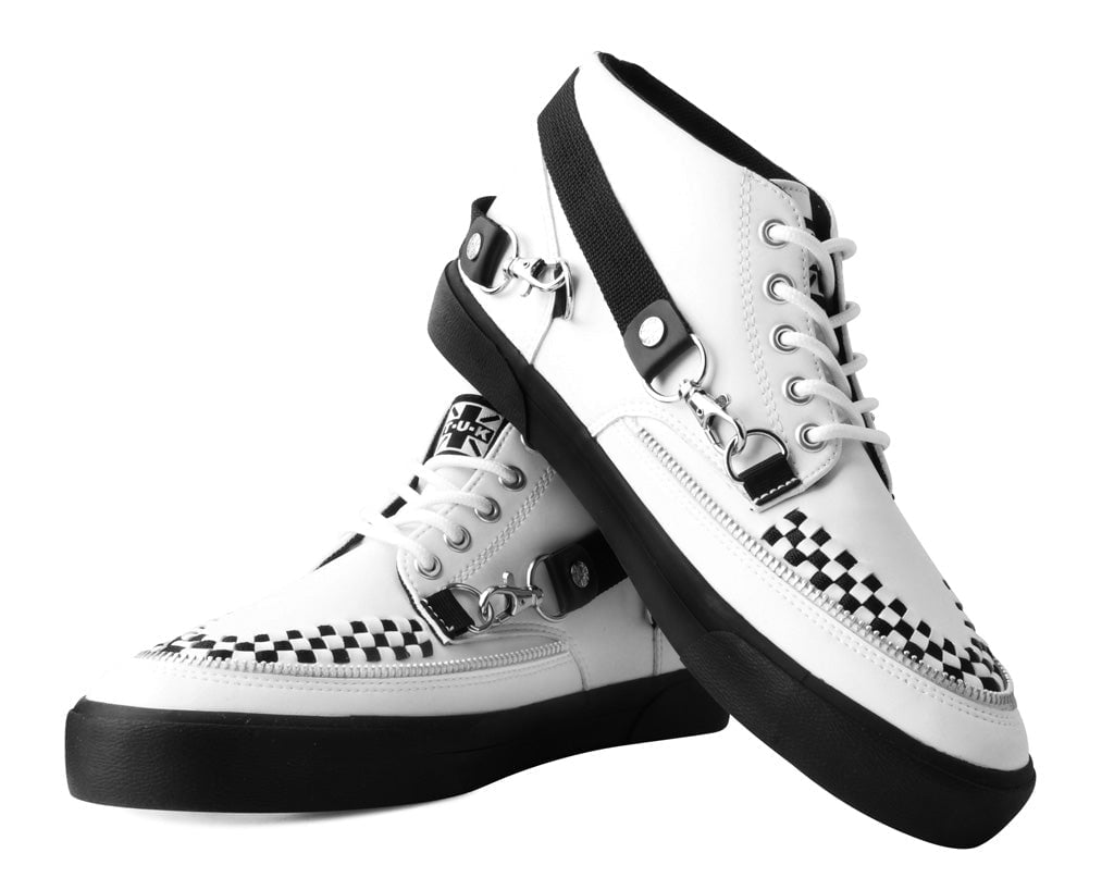 A3154 White TUKskin 5-Eye Bondage Sneaker