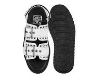 V3345L White TUKskin Flat Stud Viva Mondo Sandal