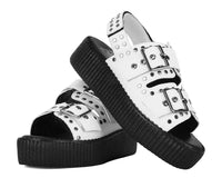 V3345L White TUKskin Flat Stud Viva Mondo Sandal