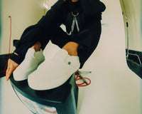 A3224 White Twill Slip-On Creeper Sneaker