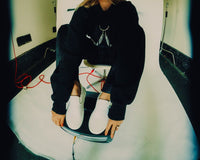 A3224 White Twill Slip-On Creeper Sneaker