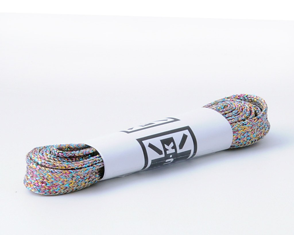LC026-75-MRW 75 CM Metallic Rainbow Flat Laces LC026-75-MRW-OS