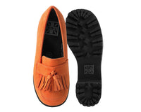 Burnt Orange Fringe Loafer Platform