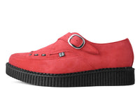 Red Suede Pointed Creeper