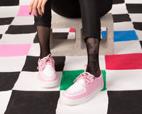Pink & White 2-Ring Creeper Sneaker