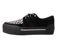 Black & Leopard Suede Platform Creeper Sneaker