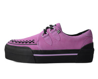 Pink Suede Platform Creeper Sneaker