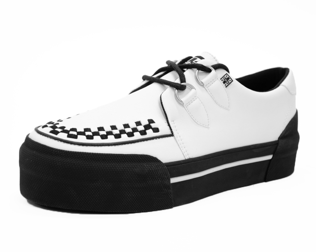 White TUKskin™ Platform Creeper Sneaker