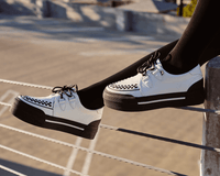 White TUKskin™ Platform Creeper Sneaker