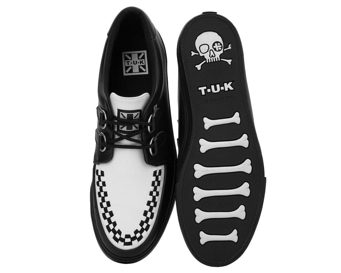 T.U.K. A9179 WHITE LEATHER D-RING VLK SNEAKER
