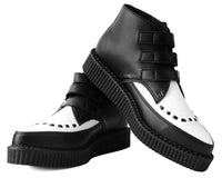 Black & White TUKskin™ 3-Buckle Pointed Creeper Boot